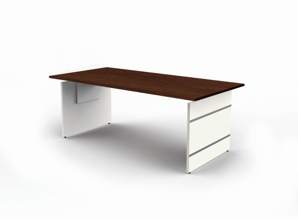 Kerkmann bureau d'appoint réglable en hauteur extra large, forme 4, L 2000 x P 1000 x H 680-760 mm, wengé, 11417851