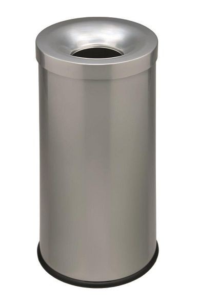 Orgavente COCORITO, Poubelle de sécurité en acier enduit de poudre couleur argent, H x Ø 585x335 mm, 50L, 772052