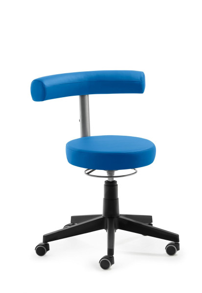 Mayer Sitzmöbel chaise pivotante fonctionnelle, réglage en hauteur du dossier, piètement en plastique noir, bleu caraïbe, 1280_30565