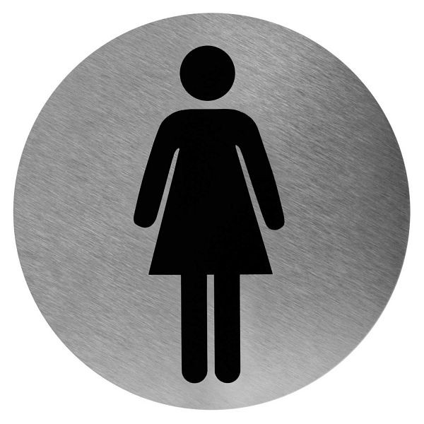 Symbole de porte KEMMLIT Basic, dames, qualité supérieure, acier inoxydable, 252.412