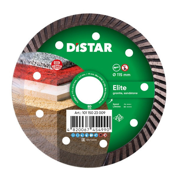Disque à tronçonner diamant Distar Turbo 115 Elite, 10115023009