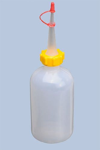 Flacon doseur DENIOS en plastique, volume 250 ml, couleur naturelle ronde, paquet de 30, 308422