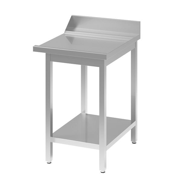 Table d'égouttage Vaiotec TOPLINE 700, avec dosseret, côté montage à droite L : 600 mm, 11543