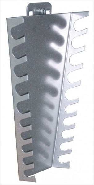 Porte-clé ADB, vertical, adapté aux trous Euro (10x10 mm / 38x38 mm), couleur : aluminium, RAL 9006, dimensions LxH : 225-125 mm x 255 mm, 23174