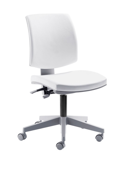 Mayer Sitzmöbel chaise pivotanteSO, structure grise, assise et dossier rembourrés, blanc polaire, 2432_SO_30582
