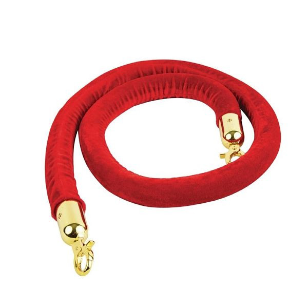 Cordon barrière boléro rouge-laiton, W612