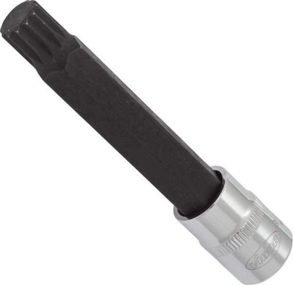 Embout de tournevis VIGOR, carré creux 10 mm (3/8 pouce), profil cannelé interne XZN, M12, longueur : 93 mm, pour commande manuelle, V6119