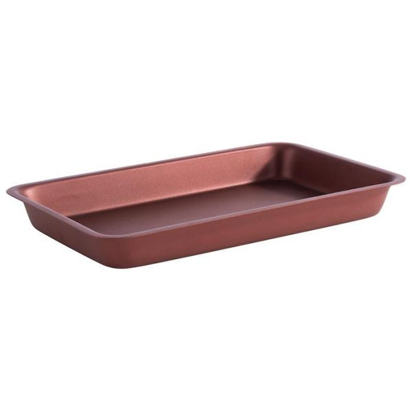 Plateau APS -LEVANTE-, 25,5 x 16 cm, hauteur : 3 cm, acier inoxydable, couleur : rouge cuivre, 0,7 litre, 40712