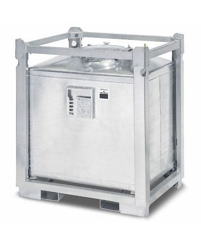 Réservoir DENIOS ASF, simple paroi, volume 1000 litres, galvanisé à chaud, 117-955