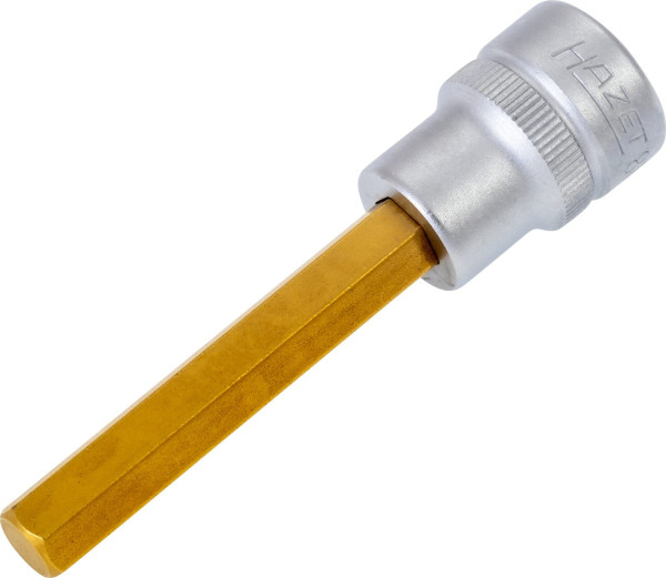 Douille tournevis Hazet, carré creux 10 mm, profil six pans creux, 8 mm, version courte avec moletage, 8801-8