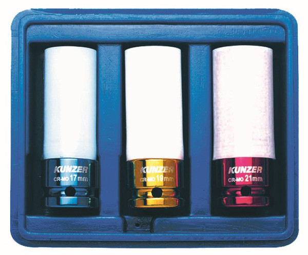 Kunzer inserts à percussion 1/2", 85 mm, 3 pièces, 7RK03