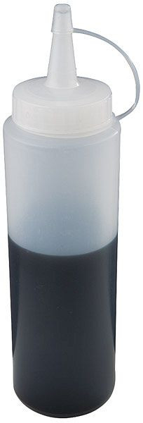 Flacon souple APS, Ø 5,5 cm, hauteur : 19 cm, 0,35 litre, polyéthylène, transparent, avec bouchon à vis, 93163