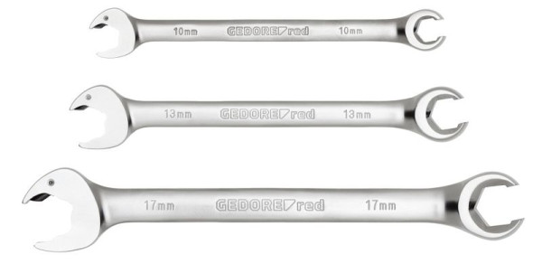 GEDORE clé mixte à cliquet rouge ouverte 10-19mm 4 pièces, 3300032