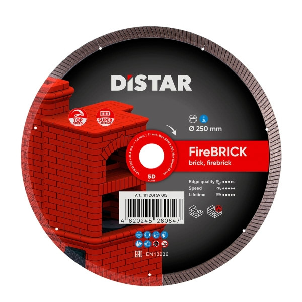 Disque à tronçonner diamanté Distar 1A1R 250 FireBRICK, 11120159015