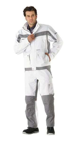 Veste à ceinture Planam Plaline, blanc pur/zinc, taille 64, 2503064