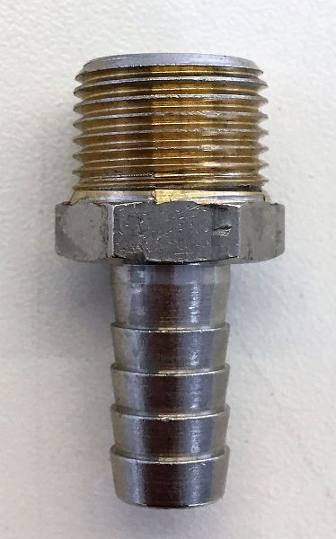ELMAG Embout de tuyau AG 3/8', S 10 mm pour poignée pistolet P/5, laiton nickelé, 9201344