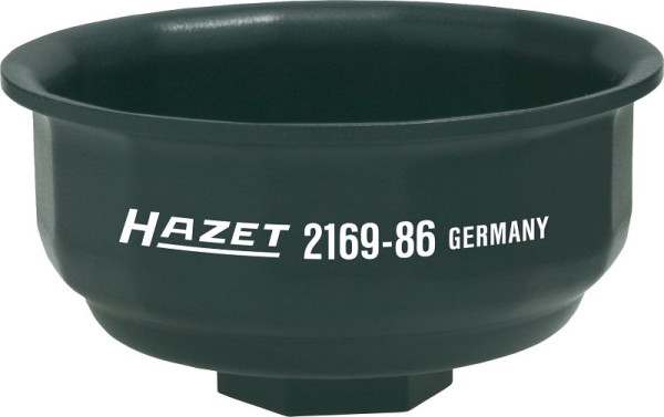 Clé pour filtre à huile Hazet, carré creux 12,5 mm (1/2 pouce), profil rainuré, 97 mm, 2169-86