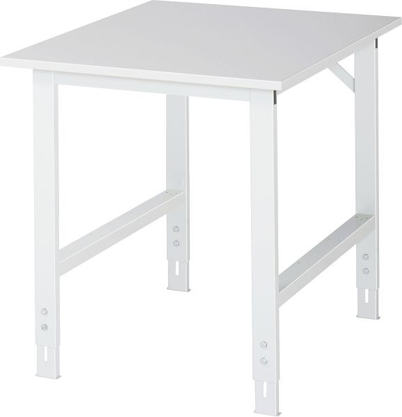Table de travail série RAU Tom (6030) - réglable en hauteur, plateau en mélamine, 750x760-1080x1000 mm, 06-625M10-07.12