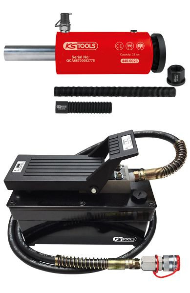 Groupe hydraulique KS Tools 32t, avec pompe air-hydraulique, 440.9996