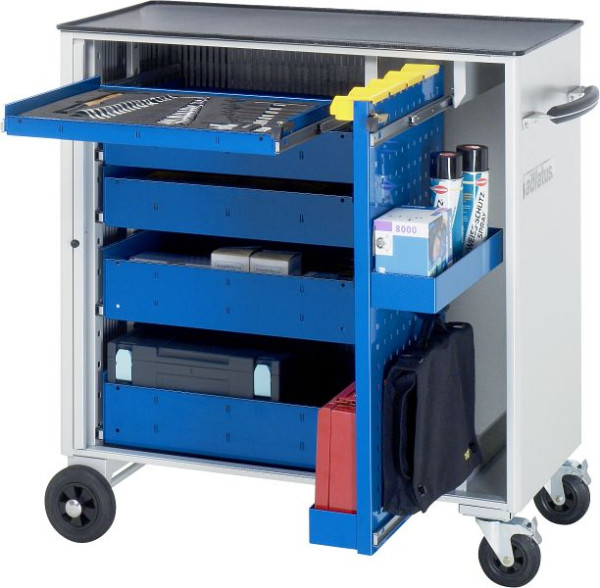 Chariot à outils RAU série adlatus modèle 10610, L1025 x P520 x H1080 mm, avec support métallique, 02-10610.11