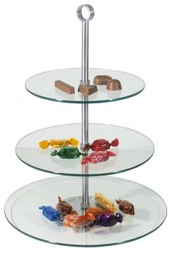 Etagere en verre Contacto, 3 niveaux, 3226/003