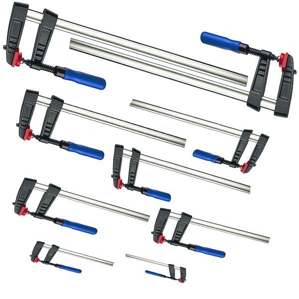 VaGo-Tools Jeu de 8 serre-joints à vis 150x50/200x50/250x50/300x80 2 pièces chacun, 200-001/002/003/004 chacun 2_hv