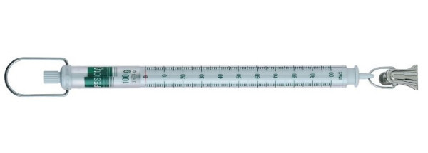 Balance à ressort PESOLA 100g, graduation 1g, Light Line, verte, avec pince, 10100