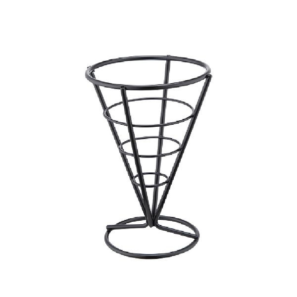 Support à frites Stalgast noir, Ø 100 mm, hauteur 150 mm, KK1612150