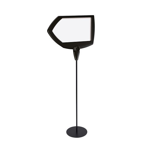 Bi-Office signe flèche noire - autoportante, magnétique et réglable en hauteur 160x63,5cm, SIG01010101