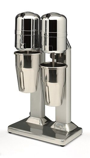 GEPPETTO Frullino Shaker à crème glacée FZ2075/2 avec 2 récipients en acier inoxydable à deux vitesses, 46022