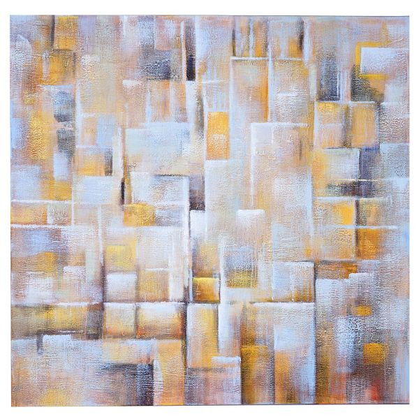 Cubes de peinture à l'huile Mendler, peinture murale 100% peinte à la main XL, 100x100cm, 59446
