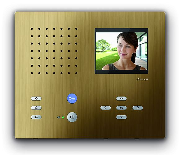 Interphone vidéo intérieur TCS pour appels mains libres série Carus ADAPTO, montage en saillie bronze, CAI2100-0151