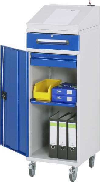 Bureau debout avec armoire latérale RAU - modèle 03, L450 x P520 x H1235/1345 mm, 07-450-M03F.11
