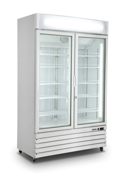 Réfrigérateur Saro avec 2 portes vitrées, blanc, modèle G 885, 453-10081