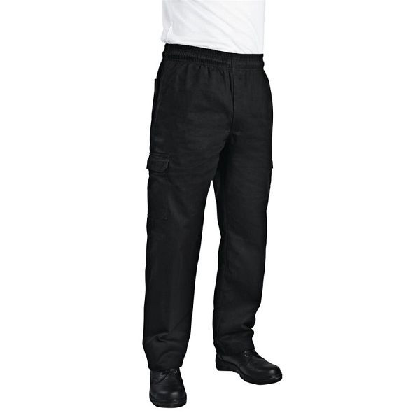 Pantalon cargo unisexe Chef Works Slim Fit noir XXL, B222-XXL