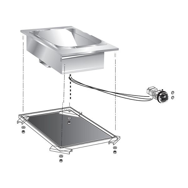 Chauffe-frites encastrable Gastro-Inox, 40cm, 160.547