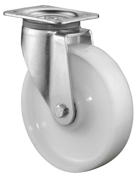 Roulette pour charges lourdes BS Rolls, largeur de roue 50 mm, Ø roue 200 mm, capacité de charge 1000 kg, bande de roulement/corps de roue plastique, roulements à billes, L600.B15.200