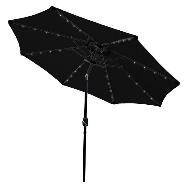 Parasol LED Monster 270 cm avec fonction d'inclinaison, noir, 29385