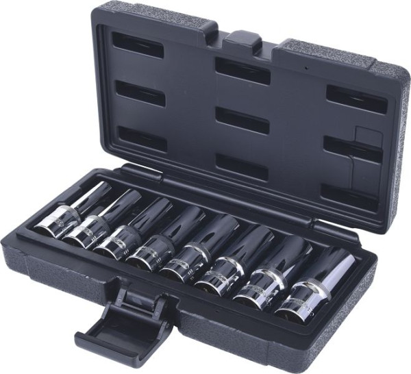 KS Tools Jeu de douilles E Torx CHROMEplus 1/2", longues, 8 pièces, 918.4420