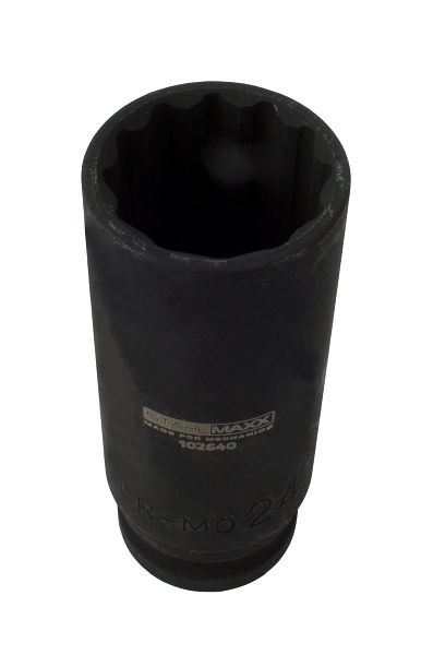 Insert pour clé à douille à chocs Stahlmaxx, 24 mm, 12 pans, 1/2", XXL-102640