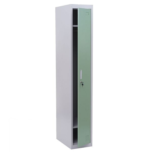 Casier Mendler Boston T163, armoire, casier à vêtements, métal 180x30x50cm selon ASR A4.1, vert menthe, 51053