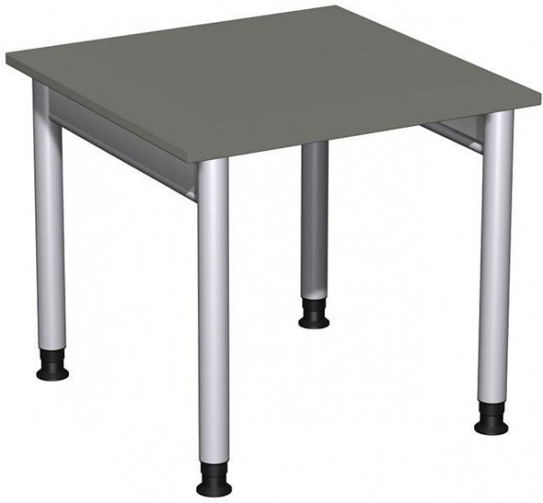 bureau geramöbel réglable en hauteur, 800x800x680-820, graphite/argent, N-657101-GS