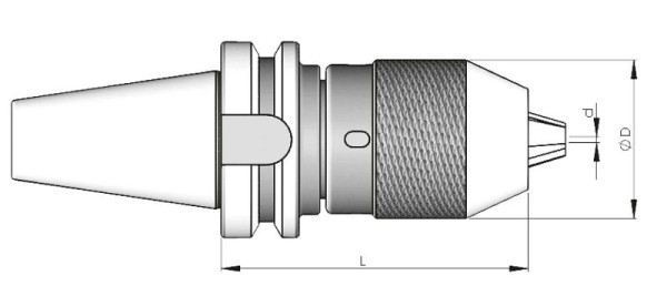 Mandrin MACK NC avec clé à ergot, DIN 69871