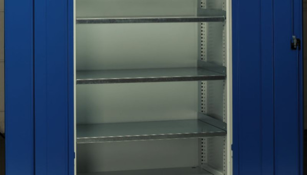 Étagère KLW, galvanisée, avec supports d'étagère Largeur : 658 Profondeur : 633 Épaisseur : 30 mm, convient pour armoire côté machine MGC, FB30Z01-658-633-080