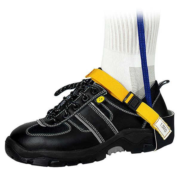 Sangle de talon SafeGuard ESD, fermeture à clip 1 MOhm, jaune/bleu, DSWL24931