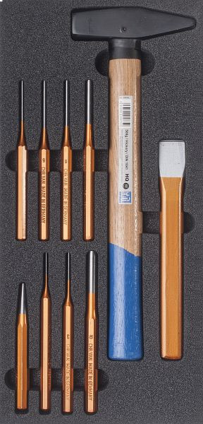 Gamme de chariots d'atelier SW-Stahl, marteau, jeu de burins, 10 pièces, Z3013-34