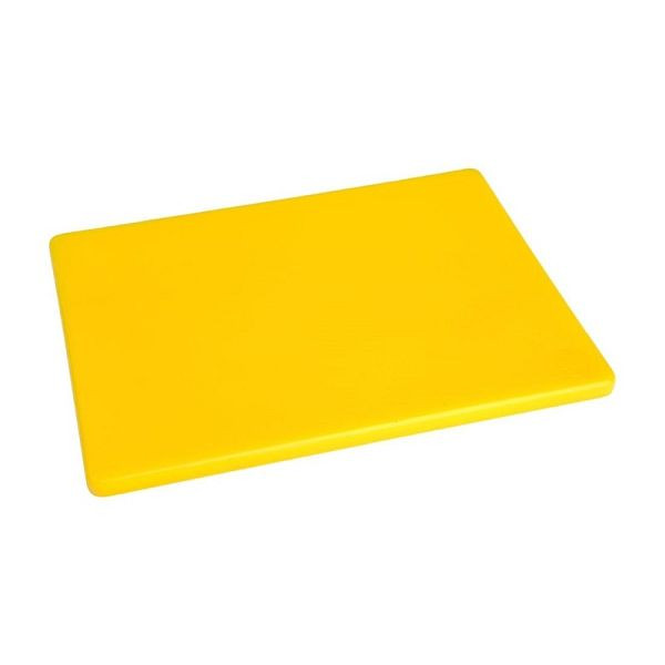 Planche à découper Hygiplas LDPE jaune 305x229x12mm, GH796