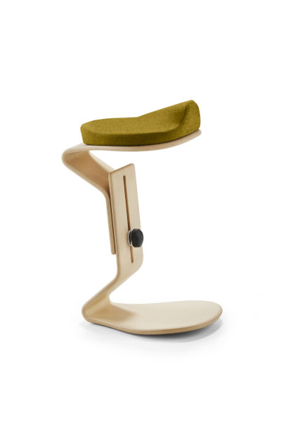 Tabouret NEST NATURE prêt avec assise 3D/confort, jaune moutarde, 1189_96_32049