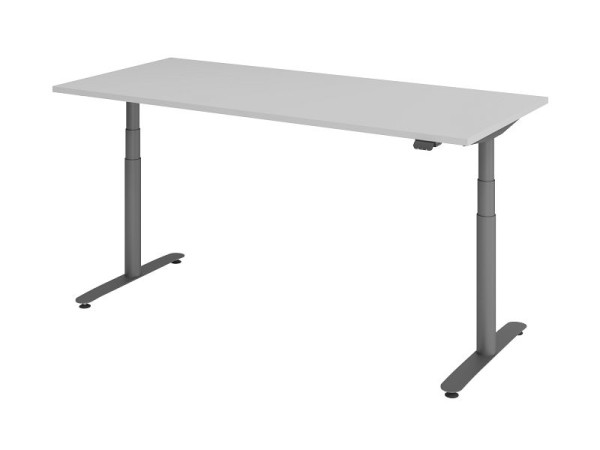 Hammerbacher bureau assis-debout électrique 180x80cm gris/graphite, VXDLR19/5/G