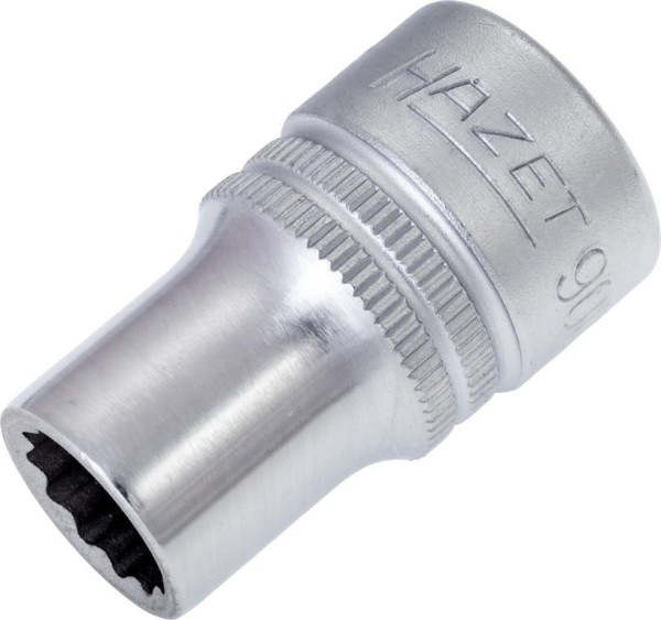 Embout pour clé à douille Hazet, double six pans, carré creux 12,5 mm (1/2 pouce), 11 mm, avec moletage, 900Z-11